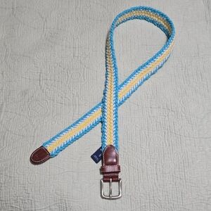 Vineyard Vines Blue and Yellow Braided Belt Size 34